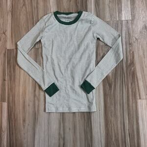 LAKE Pajama Top Blue Stripe 100% Pima Cotton Sleepwear Size 10 Boys Cozy Comfort